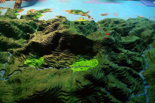 3D model showing aerial view from Snake Ridge to Boe Boe village on the coast in the Solomon Islands. Photo © TNC