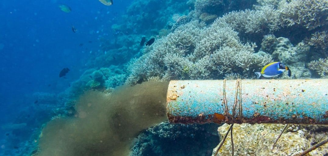 Tubería de alcantarillado submarina. Foto © Grafner/iStock