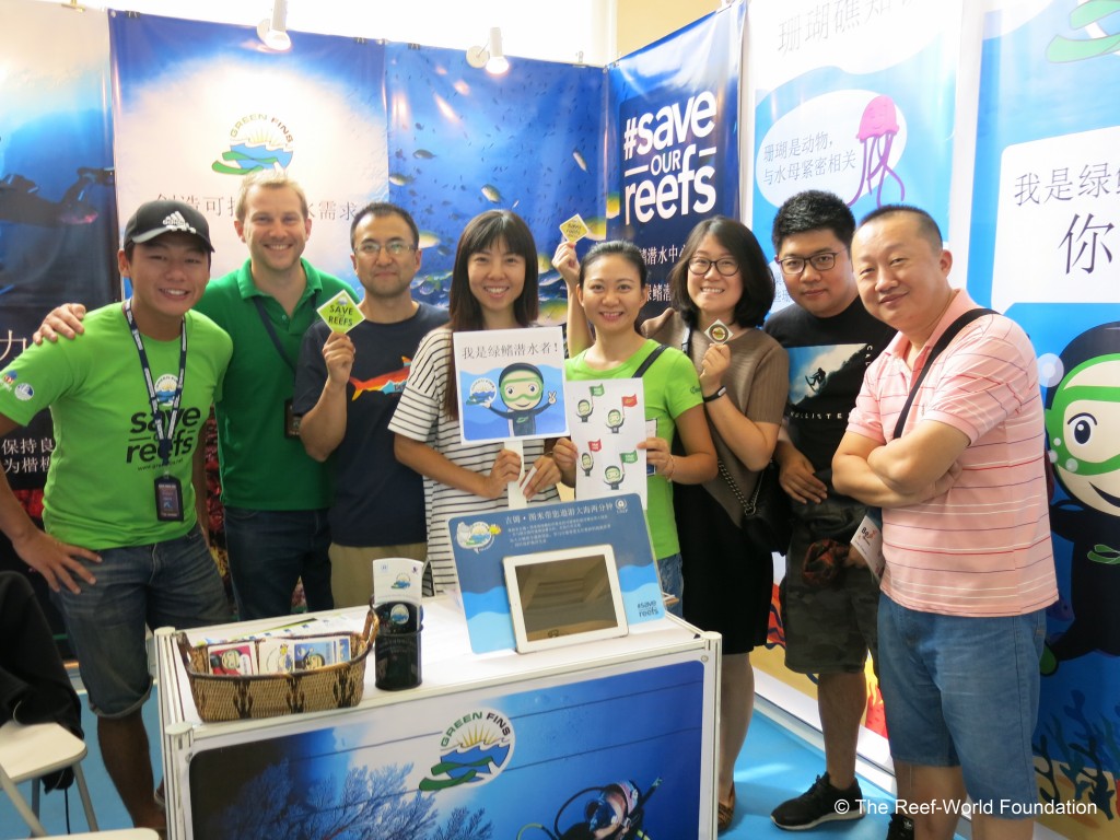 Green Fins booth at the Beijing International Diving Expo. Photo © The Reef-World Foundation