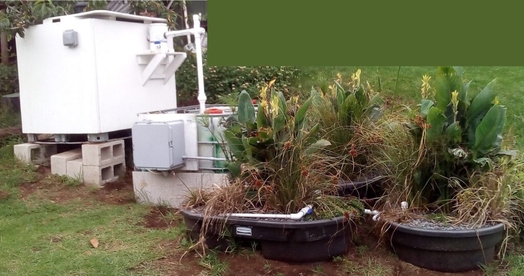 Second pilot installation in Kula, Maui, which treats all household water (toilet water and gray water). Photo © ITT