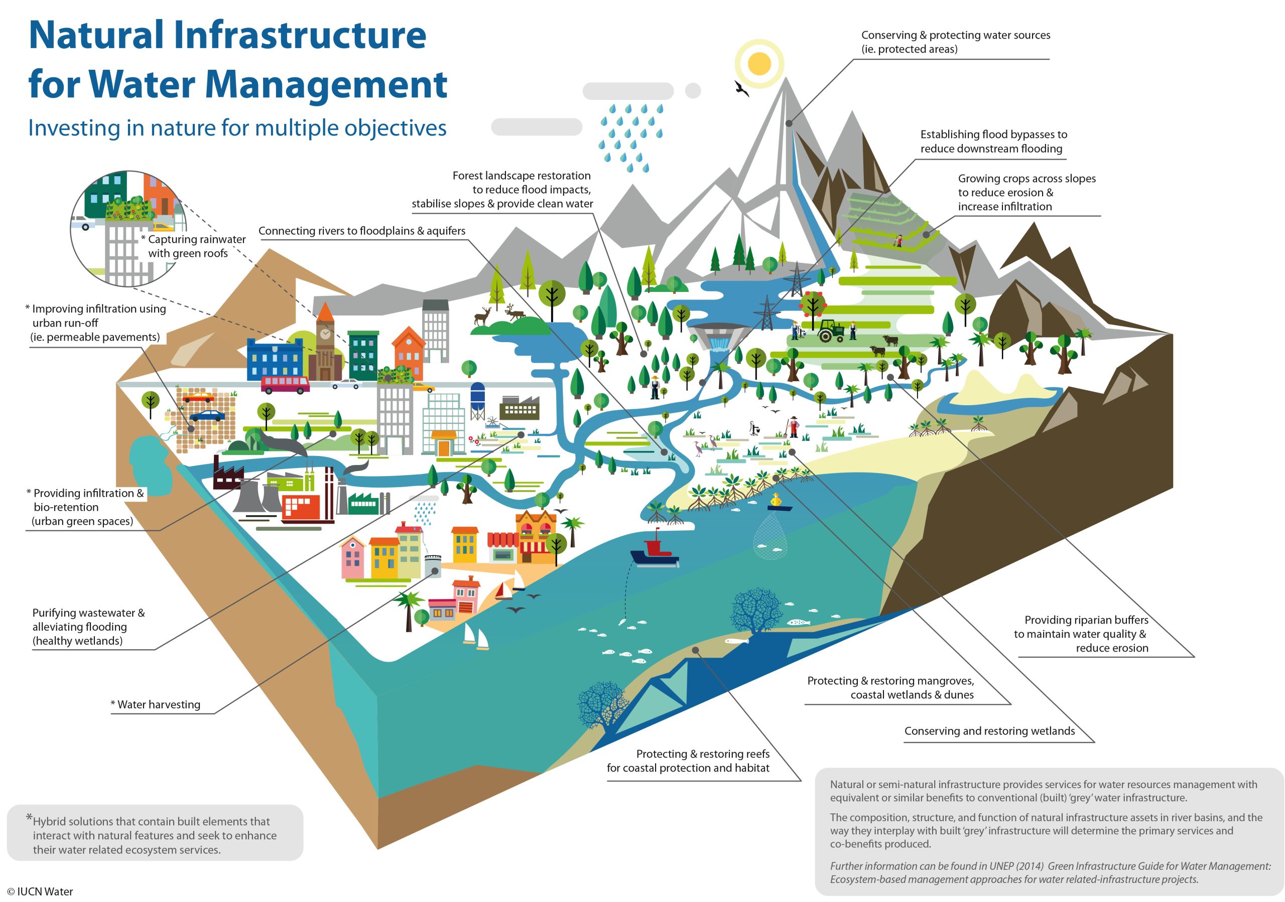 البنية التحتية الطبيعية لإدارة المياه