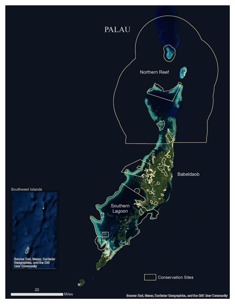 Palau Protected Area Network Map