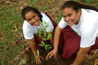 Een film over oplossingen voor lokale klimaatverandering door studenten in Samoa werd gepresenteerd in de Action4Climate International-filmcompetitie. Foto © Actie tegen klimaatverandering