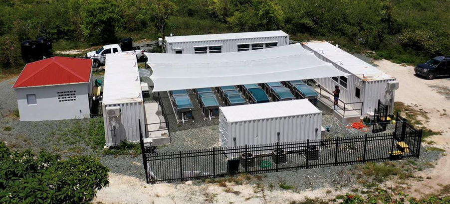 The Nature Conservancy USVI Programs land based coral nursery facility in St Croix USVI. Photo © MJS Visions