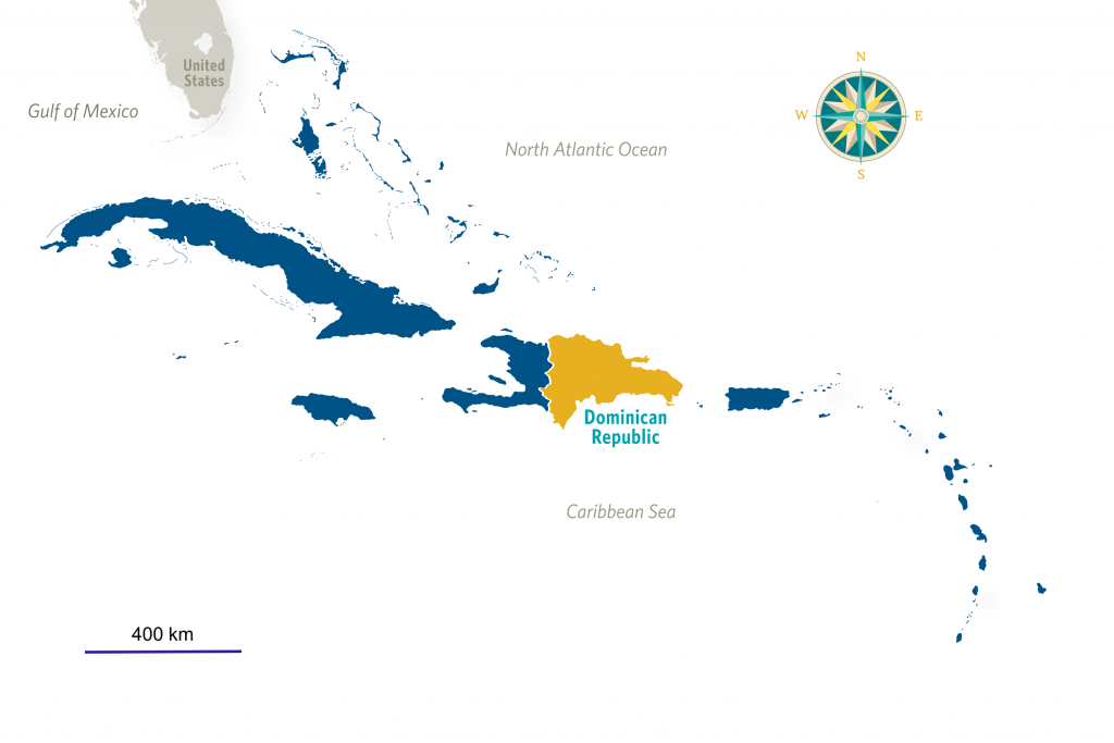 द्वीपीय कैरेबियन नक्शा