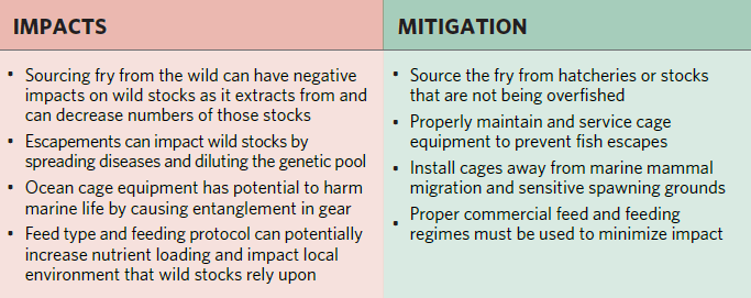wild stocks impacts and mitigation