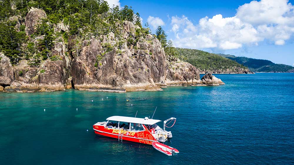 Boat in the Whitsundays, Australia